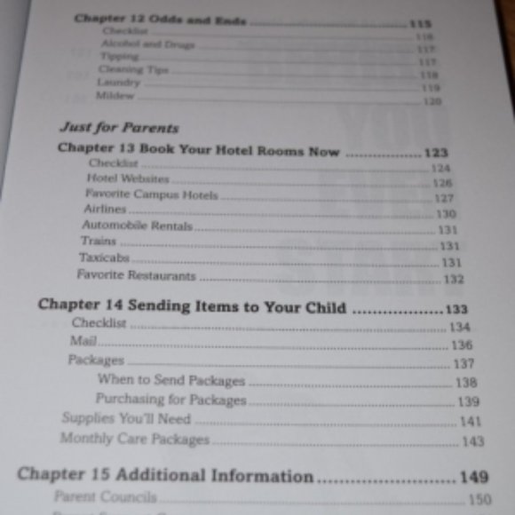 College Planning Book:  "Parent's Operational Manual - Picture 8 of 12